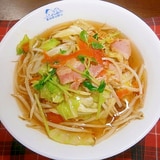 チキンラーメンの野菜炒めのせ